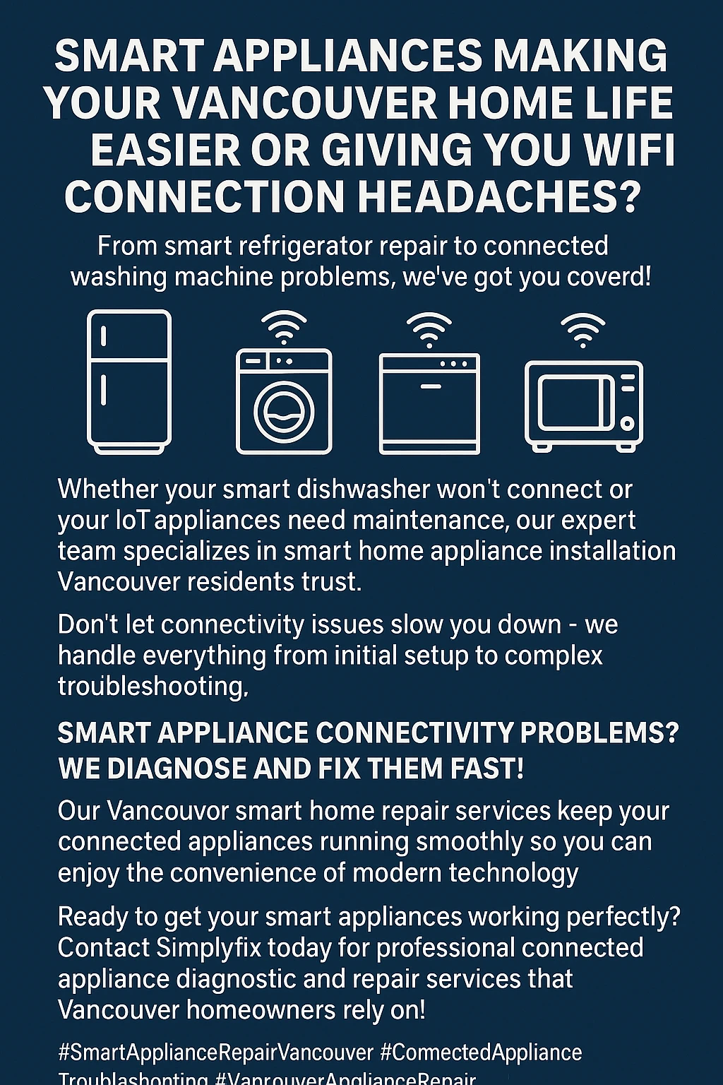 Smart Appliance Repair Vancouver Key Takeaways Infographic