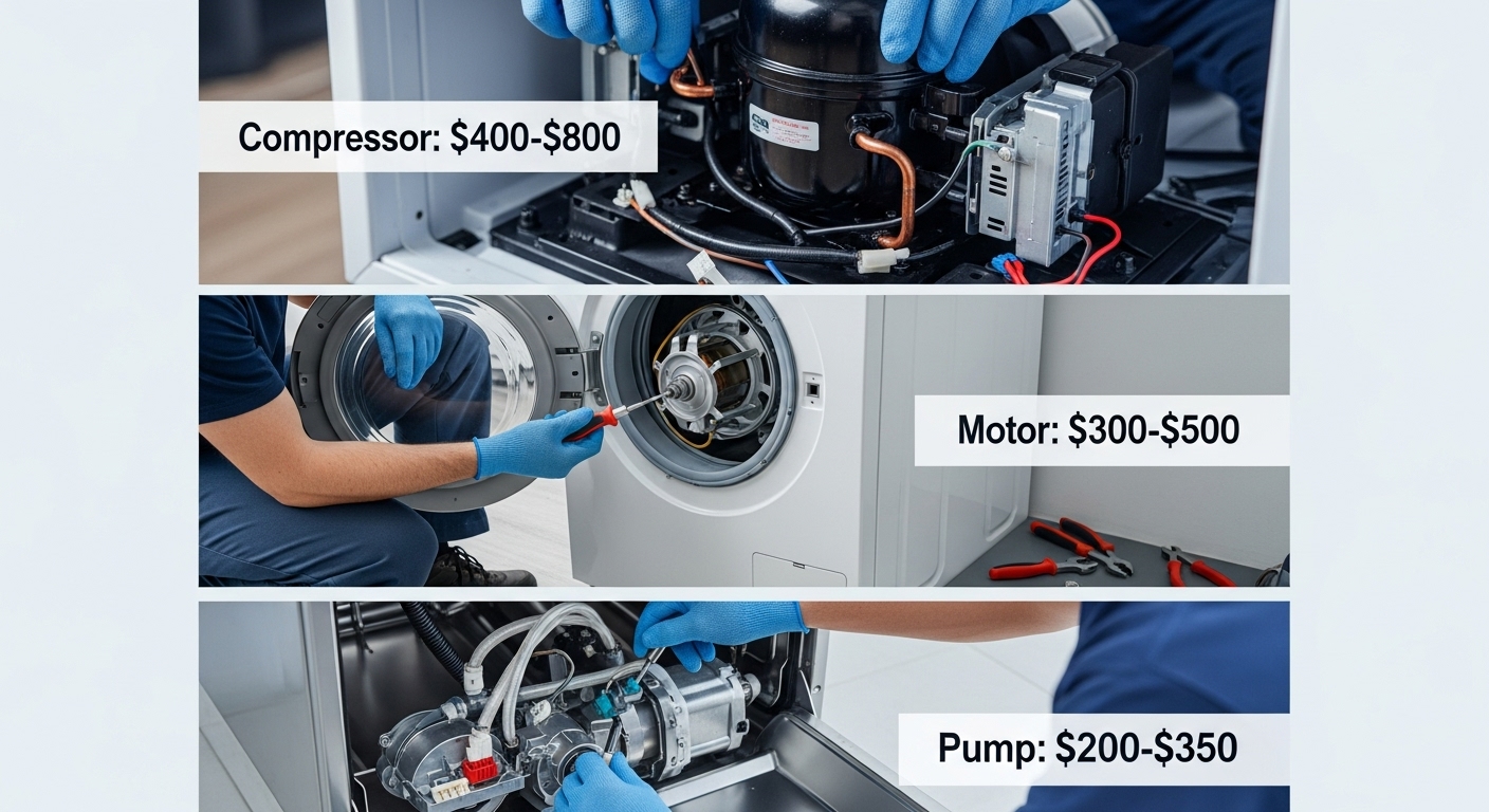 Appliance repair cost breakdown chart