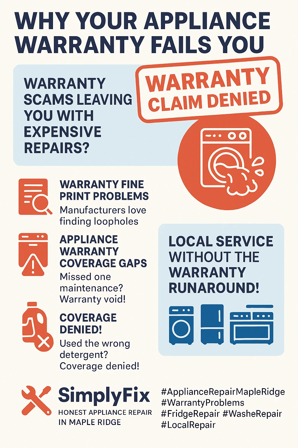 common appliance warranty problems maple ridge key takeaways