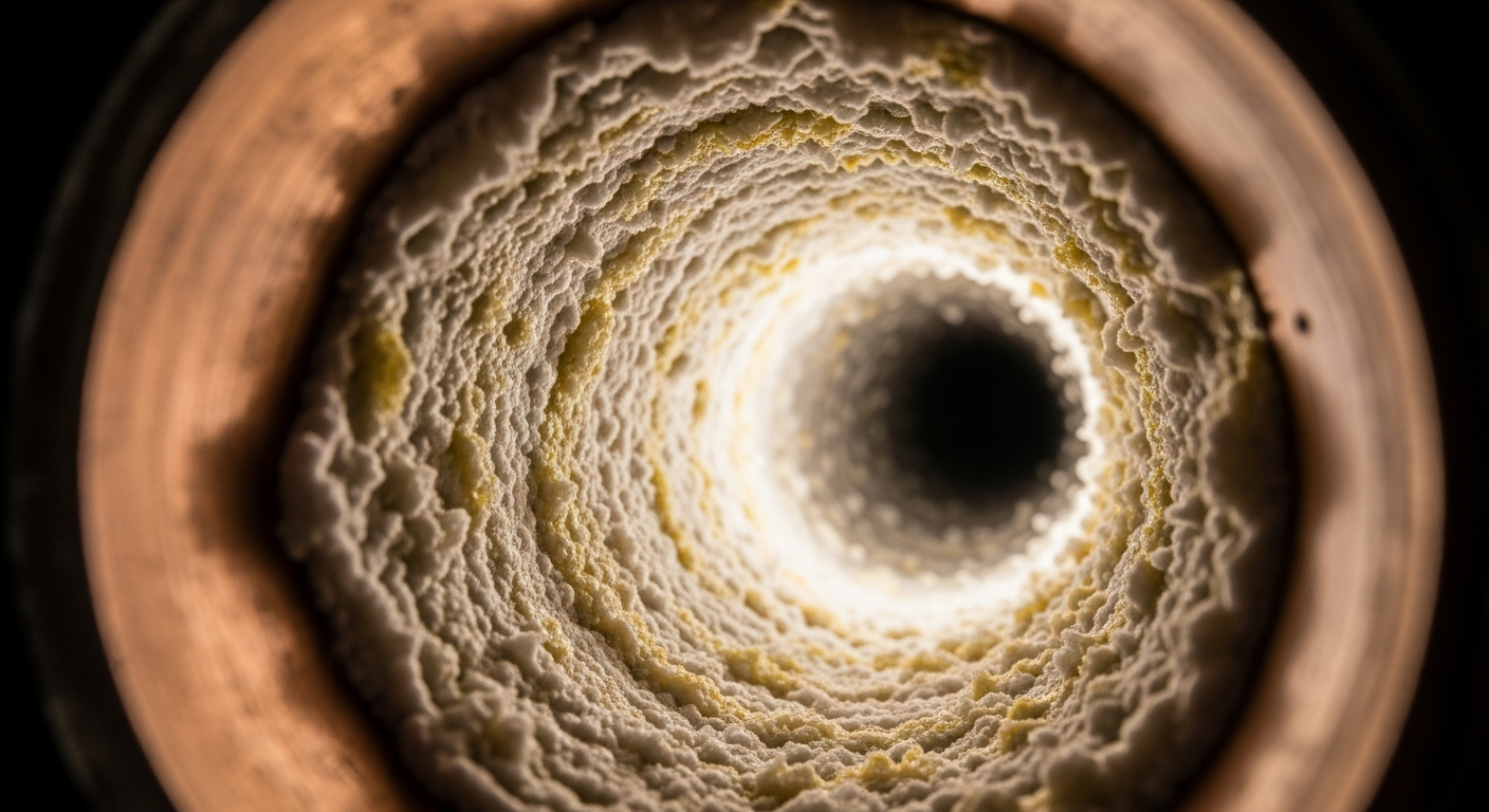 hard water mineral buildup appliance pipe