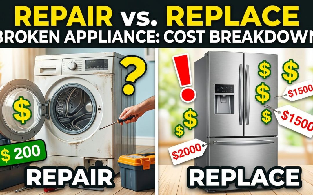 When to repair vs replace a broken appliance — a cost breakdown