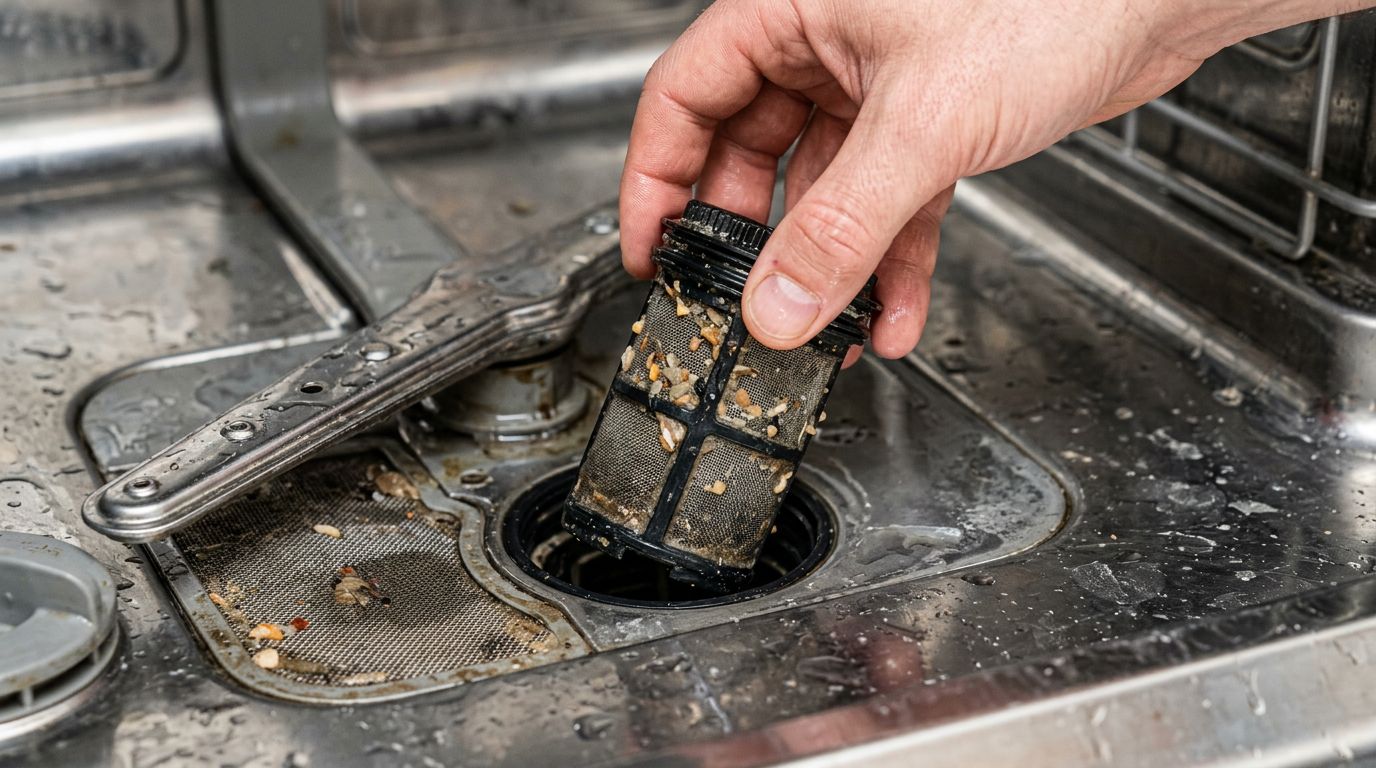 Cleaning clogged dishwasher filter maintenance tips