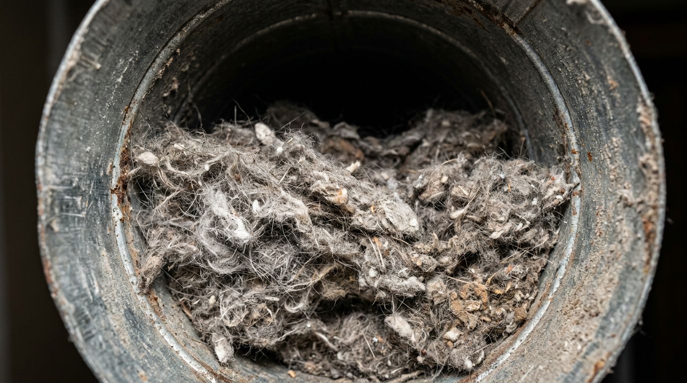 Clogged dryer vent fire hazard