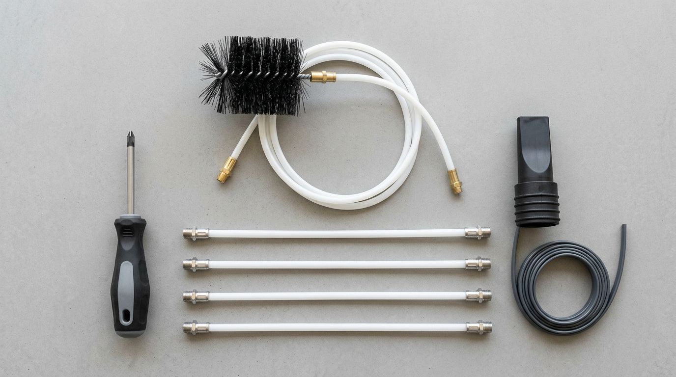 Dryer vent cleaning kit tools